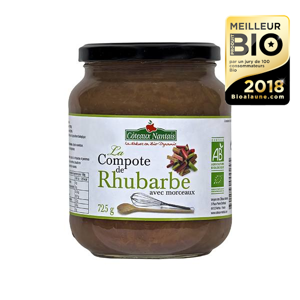 COMPOTE DE RHUBARBE AVEC MORCEAUX - 725G
