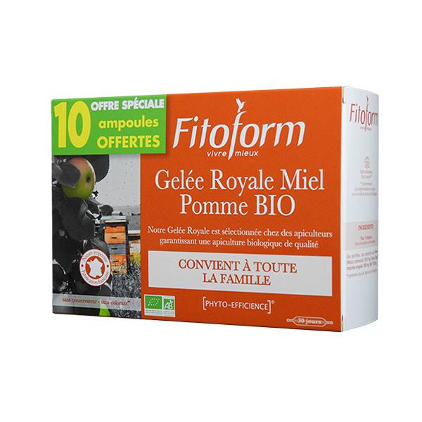 Gelée Royale Miel Pomme 30 Ampoules