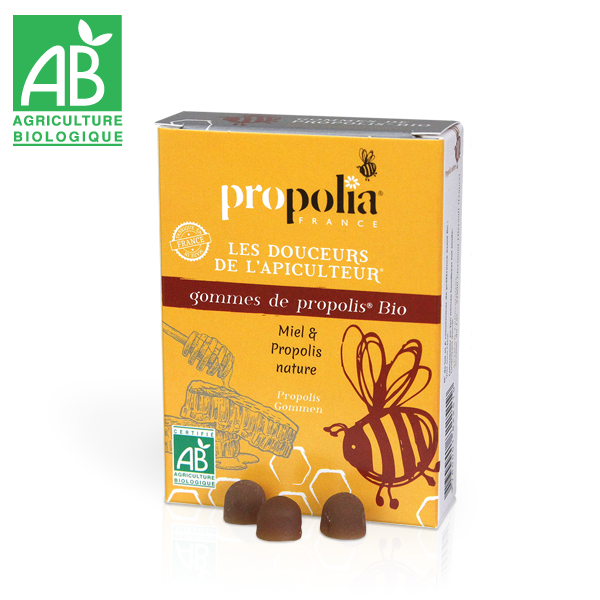 Gommes de propolis bio au miel