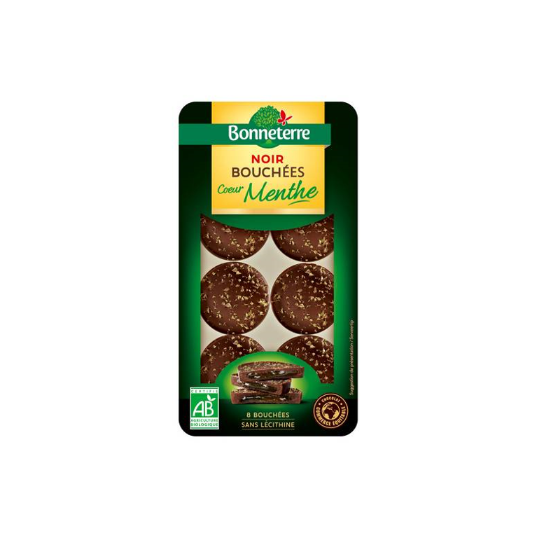 Bouchées Noir Cœur Menthe - 75g