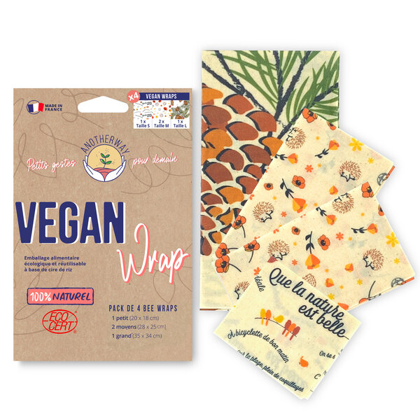 Lot de 4 emballages réutilisables vegan - AnotherWay