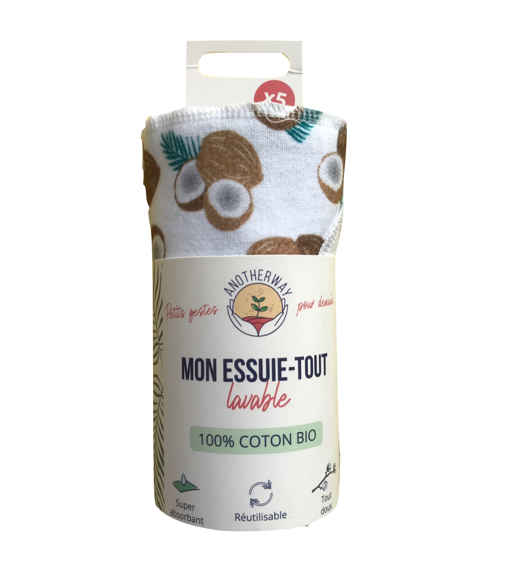 Essuie-tout lavables lot de 5 - AnotherWay