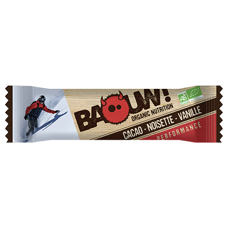 Barre nutritionnelle BAOUW! Cacao - noisette - vanille