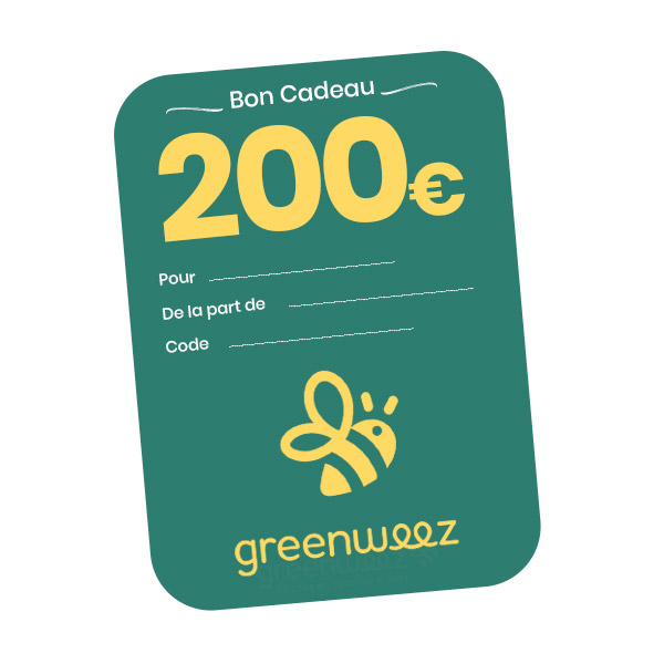 Chèque cadeau 200€ GREENWEEZ.COM