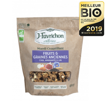 Muesli croustillant fruits & graines anciennes bio