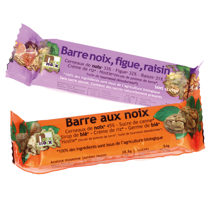 Lot de 2 barres énergétiques 100% BIO